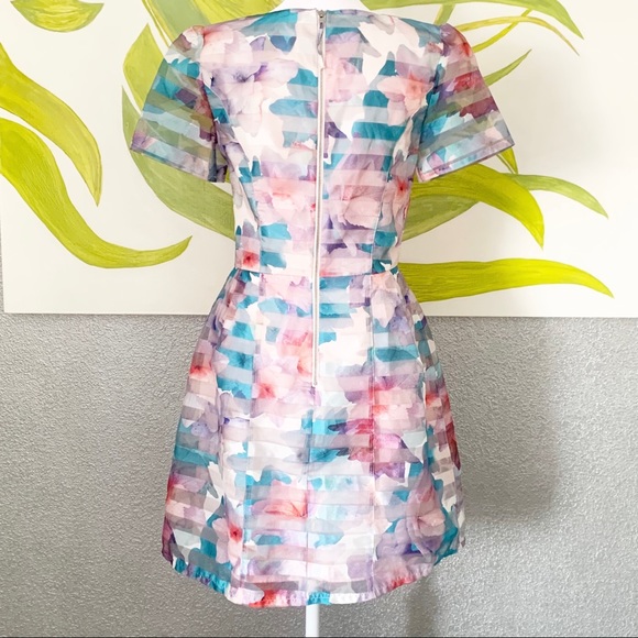 Oasis Water Color Floral Print Dress - Picture 5 of 12